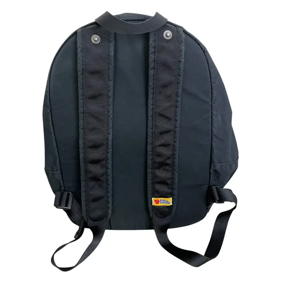 Fjallraven Vardag Backpack Black Outdoors School Daypack Handle Pockets Zippers